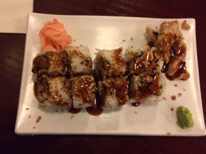 The warm Chicken Teriyaki Rolls were nicely presented and deliciously topped with a strong teriyaki sauce.