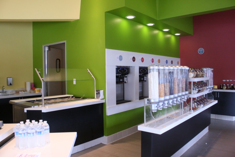 The inside of the newly establish Yoppi Yogurt