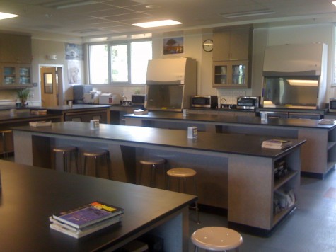 inside classroom U21 in the new biotech building