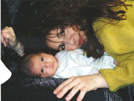 Miranda Santana with her mom when she was a baby