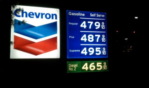 The gas prices in Belmont are even higher than the California average.