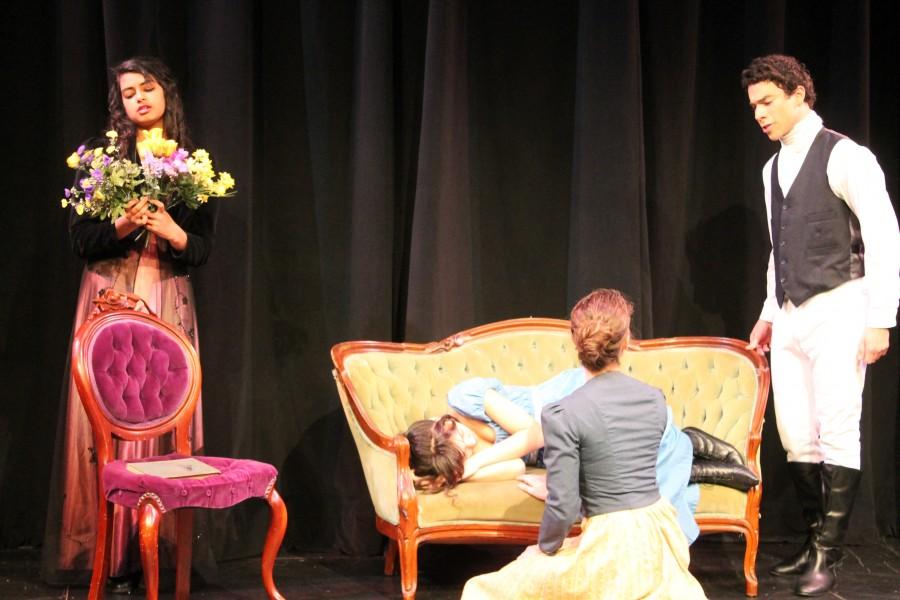 Carlmont students perform in last years spring play Pride and Prejudice. 