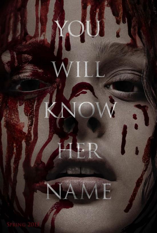 The promotional poster for the movie, Carrie.