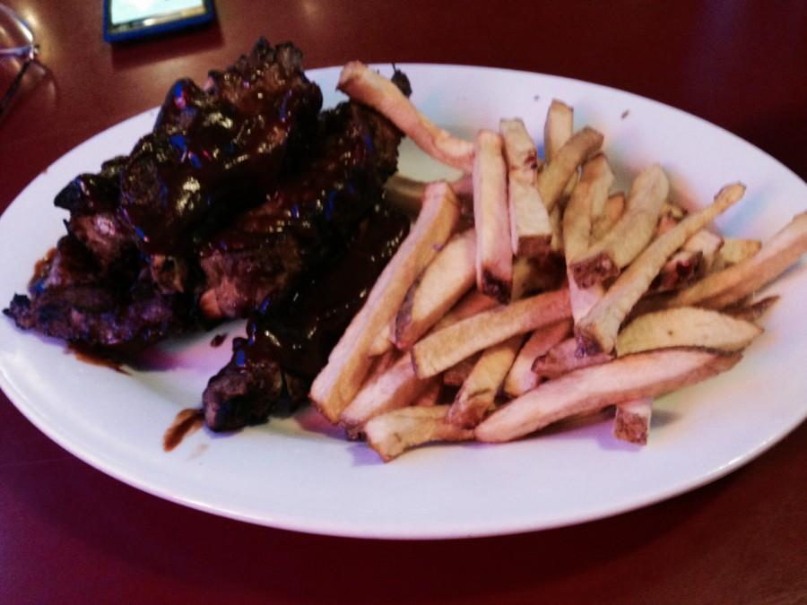 Tasty order of half slab baby back ribs and fries