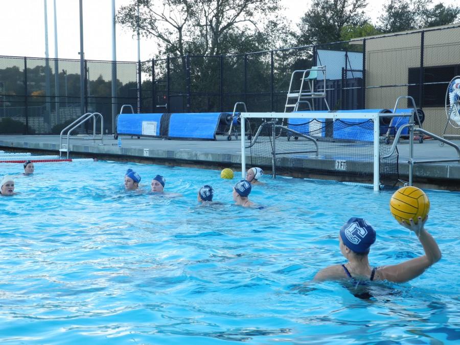 Girls+Varsity+Water+Polo+practiced+their+ball+handling+and+defensive+skills+during+practice%2C+in+preparation+for+CCS+next+week.