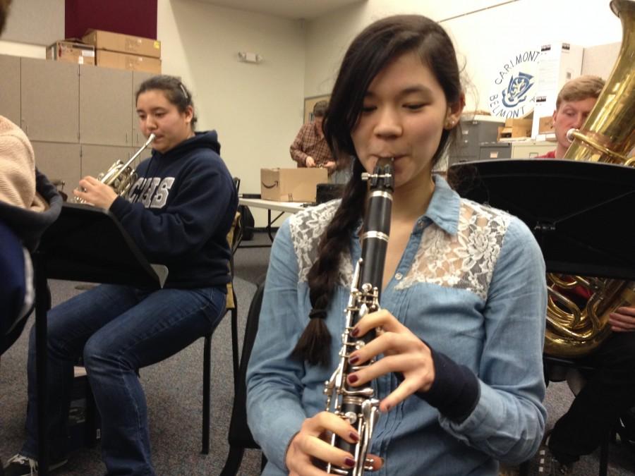 Senior Nicole Galisatus plays clarinet in Symphony Orchestra.