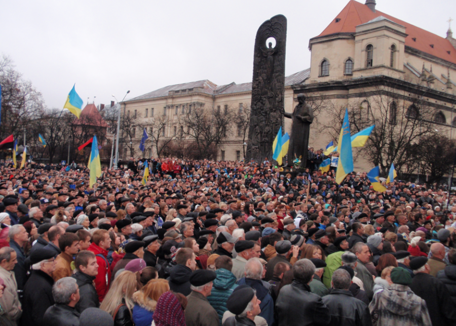 Protests in the Ukraine.  Photo by wikipedia.org