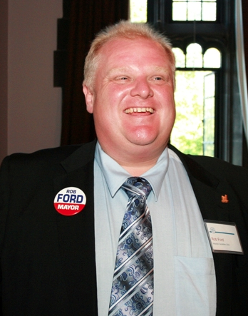 Rob Ford at the Better Ballots Mayoral Candidates Forum. Picture from wikepedia.org