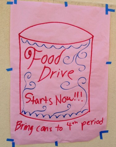 Carlmont food drive poster