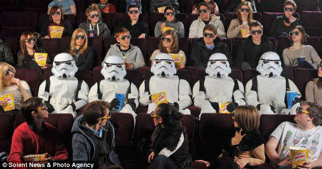 Storm Troopers surprise guests at the premiere of Episode One in the United Kingdom.