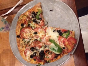 The Vegetarian Pizza is a wonderful option when looking for something a little less filling on the menu.