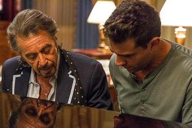 Danny Collins (Al Pacino) teaches his trade to his son (Bobby Cannavale) in an effort to earn trust and a place within the family.