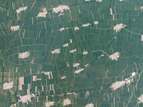 A satellite from Chris Boshuizen's company, Planet Labs, captures a photo of small villages in China's vast Northeastern Plain, a region renowned for its agriculture.