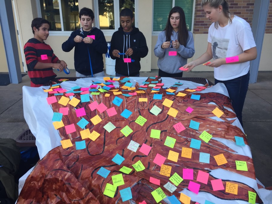 Students help create the tree of appreciation