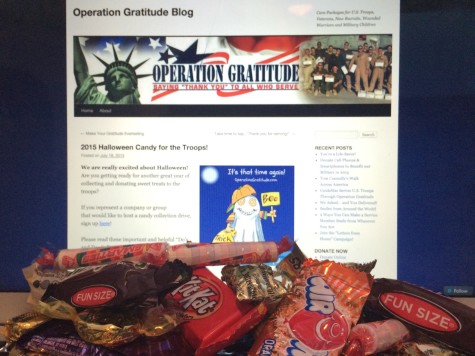 Students donate leftover Halloween candy to show appreciation for veterans.
