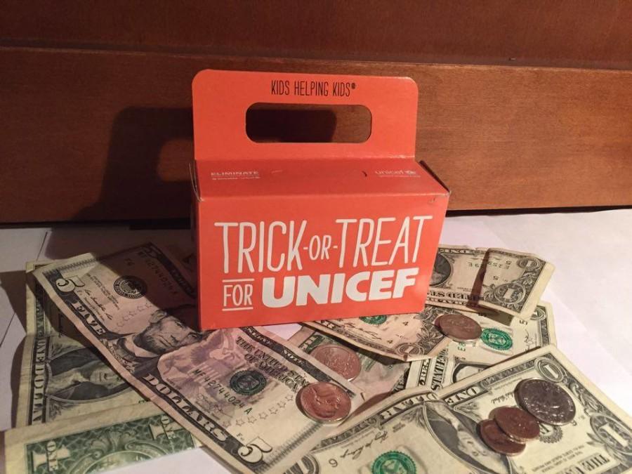 Some students collected donations while trick-or-treating.
