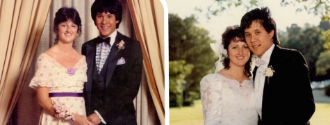 Jackie Perkins and Rob Chang attend their Carlmont prom in 1982, then marry seven years later.