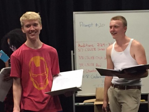 Students rehearse and become familiar with their roles for the spring play Beyond the Pages.