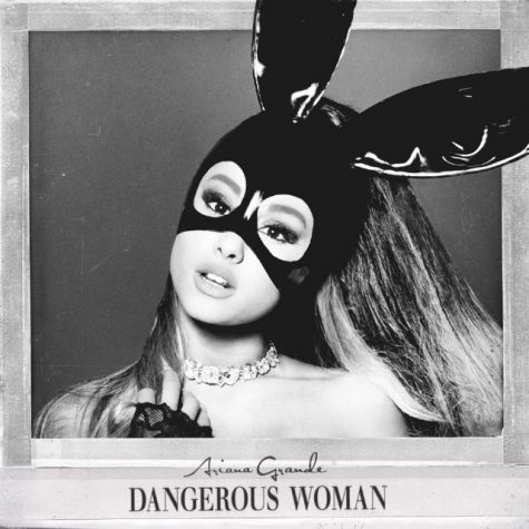 Ariana Grande looks like a Marvel hero character with her bunny ears on the cover of her recent album, Dangerous Woman.