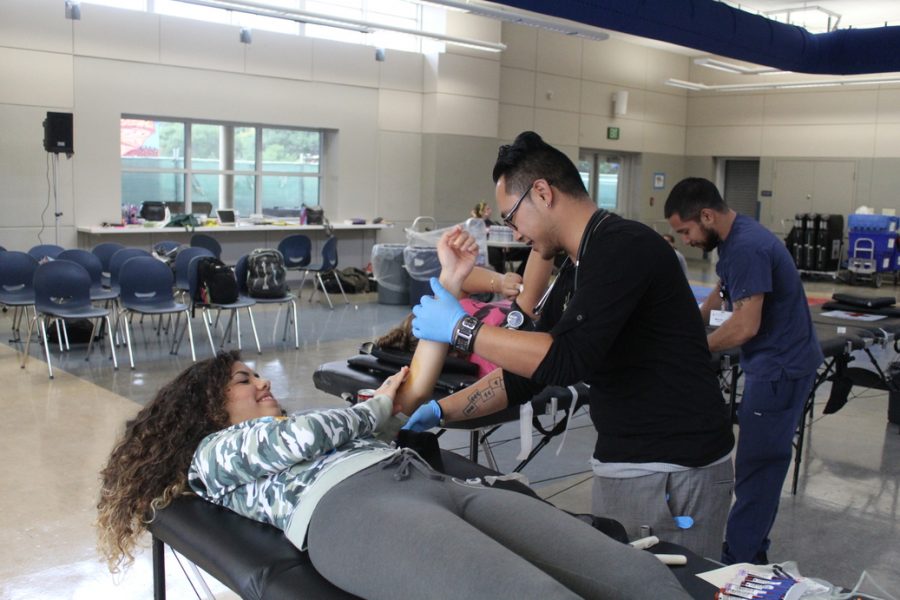 On Oct. 27, Sofia Perez, a junior at Carlmont, gave blood during the blood drive.