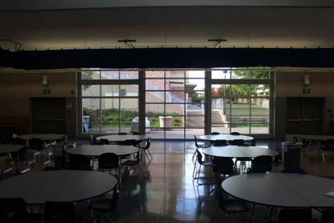 The addition of roll-up doors in the remodel of the Student Union allows for more natural light to enter the facility.