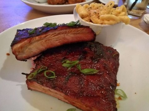 The St. Louis style ribs were so tender that I almost ate the bone from time to time.