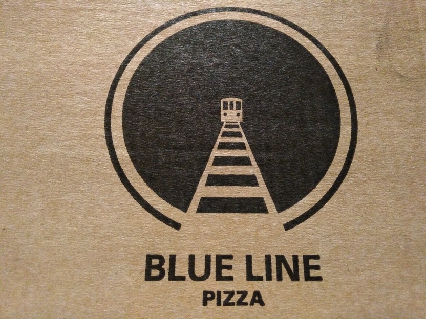 The train imagery of the logo reflects how the pizza takes you to a whole new world of flavor.