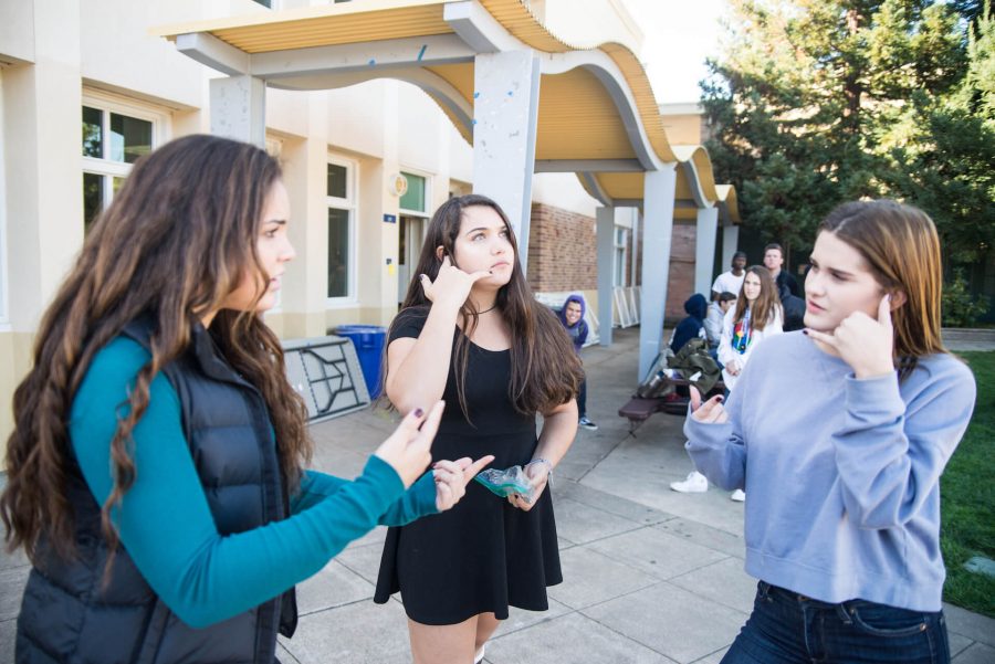 Students strike a pose and stay still, in hopes of executing a perfect mannequin challenge.