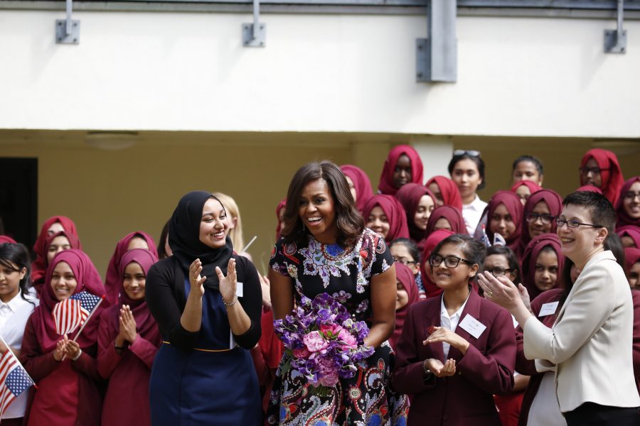On June 16, 2015 Michelle Obama visited the Mulberry School for Girls in London to announce a nearly $200 million partnership between the United States and the United Kingdom that would help bring education to girls all around the world. 