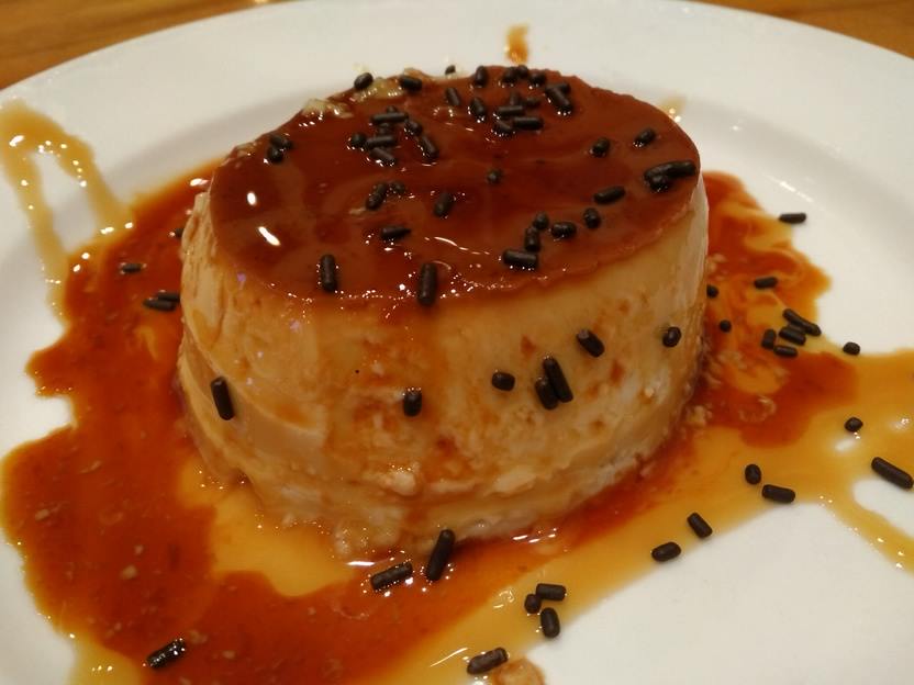 The caramel-covered flan is something to definitely consider after your meal.
