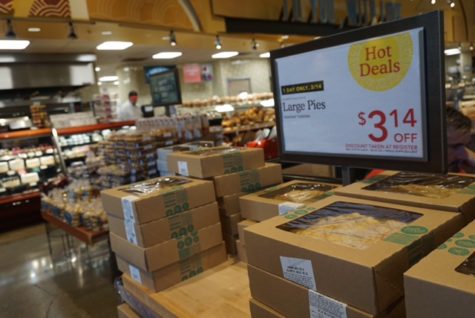 Pies at Whole Foods were sold at $3.14 off in celebration of Pi Day.