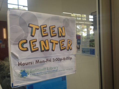 The Teen Center, located on the side of the library, provides a comfortable space for teens to work and hang out.