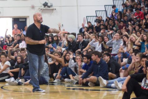 Jeff Yalden addresses students during the assembly. I think sometimes we dont hear what we need to do know, but sometimes it comes back to us. This didnt resonate with everybody, it didn’t benefit everybody, but maybe later in life people will remember about taking time to think or something else I said,
said Yalden.