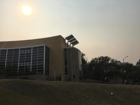 The smoke-filled air lingering around Carlmont High School that caused all outdoor sports to be canceled.