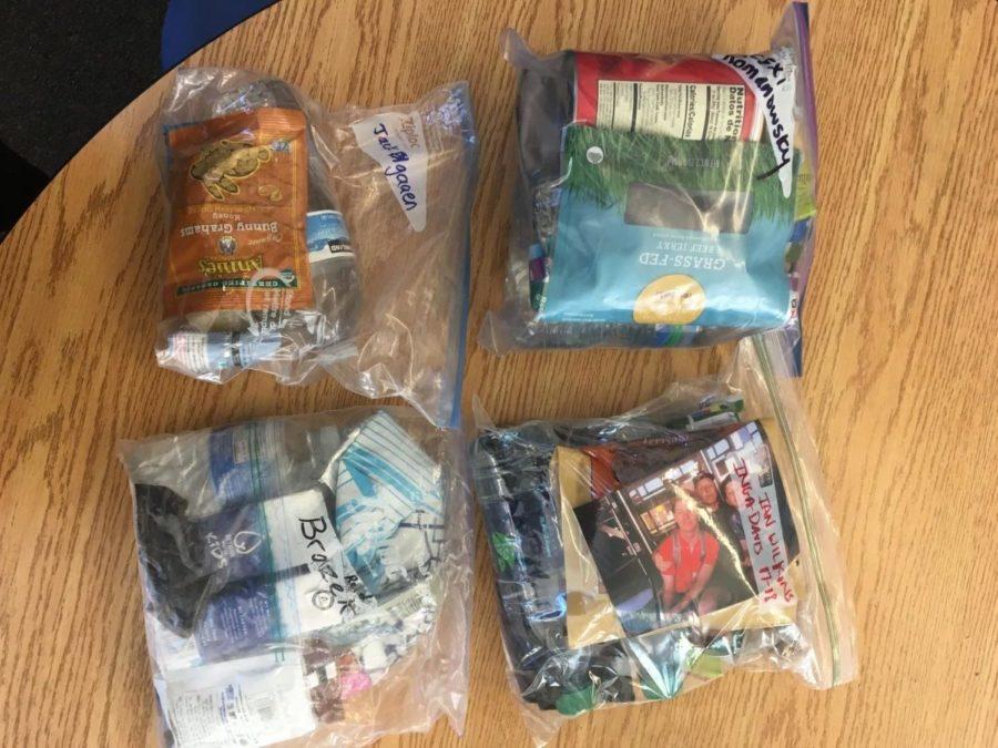 Charter students emergency kits include food, water, blanket, and a note from parents  
