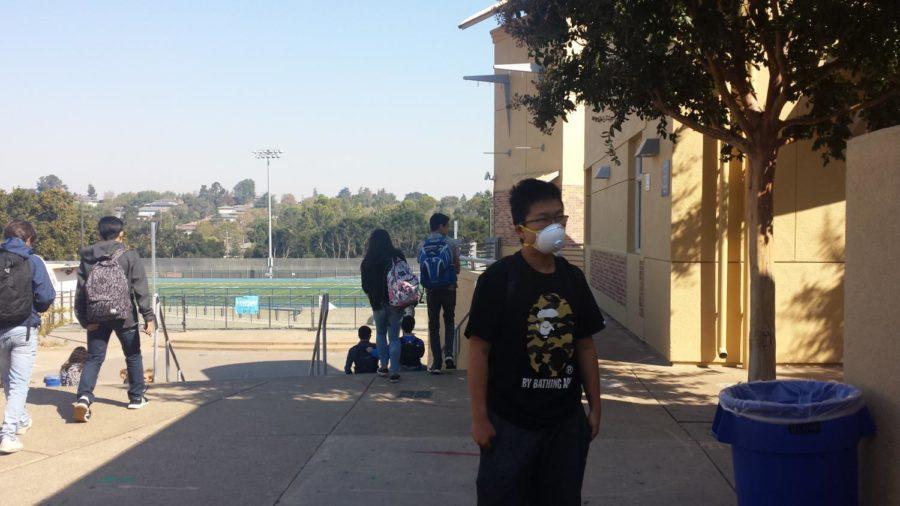 On Oct. 11, face masks were handed out to students who were worried about inhaling ash particles in the smoky air.