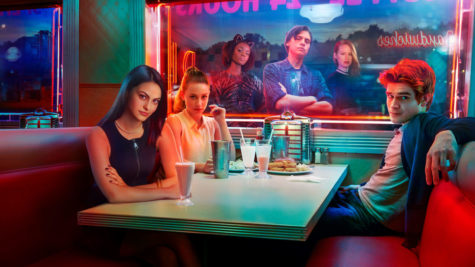 CW includes all of the main characters of their hit show, Riverdale, sitting in the diner.