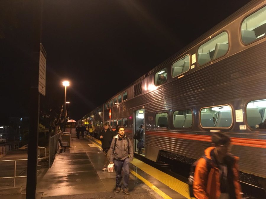 Diesel trains like these pictured will soon be replaced with more efficient electric trains for the benefit of riders and the Bay Area community.