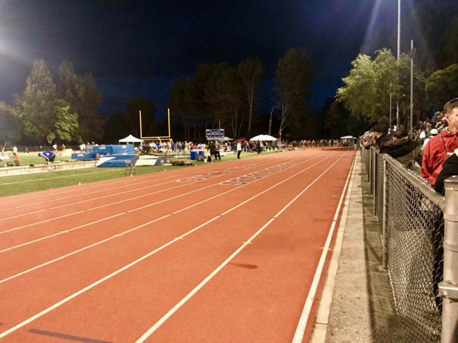 The field where Carlmont's 4x400 relay team got third place twice in a row and this place helped them qualify for state finals.