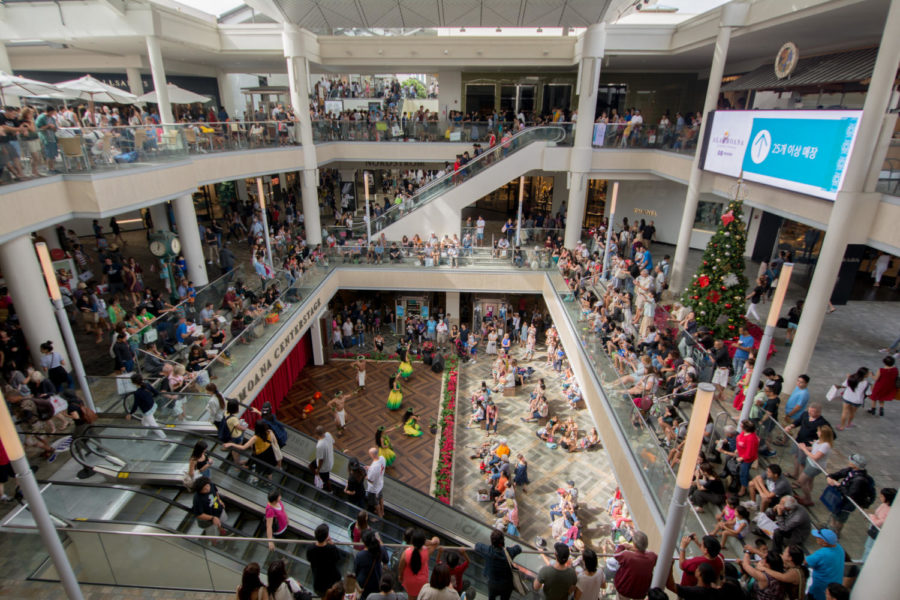 Malls such as this one are often filled with people trying to buy cheap items on Black Friday.