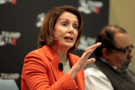 House Minority Leader Nancy Pelosi speaks at a Trump Tax Town Hall in Phoenix, Ariz. 