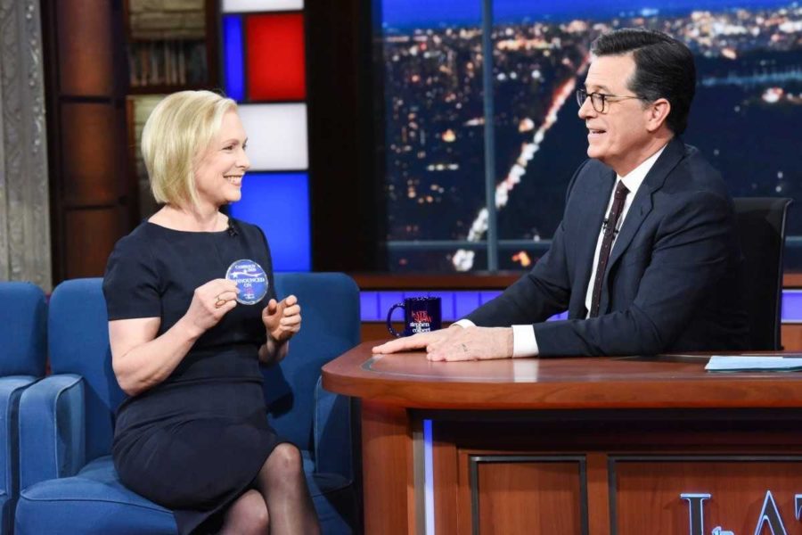 Kirsten+Gillibrand+announced+her+entry+into+the+2020+presidential+race+on+The+Late+Show+With+Stephen+Colbert%2C+targeting+a+specific+group+of+potential+voters.+