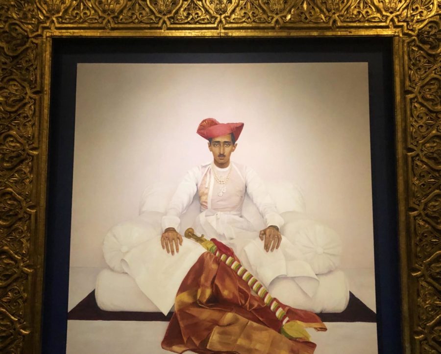Paining of the Maharaja of Indore, 1908-1961, displayed in the museum.