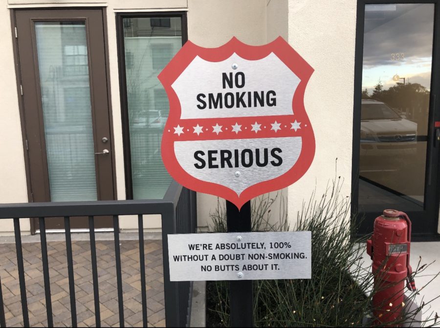 Like many new apartment buildings, smoking is prohibited at the Trestle apartment complex.