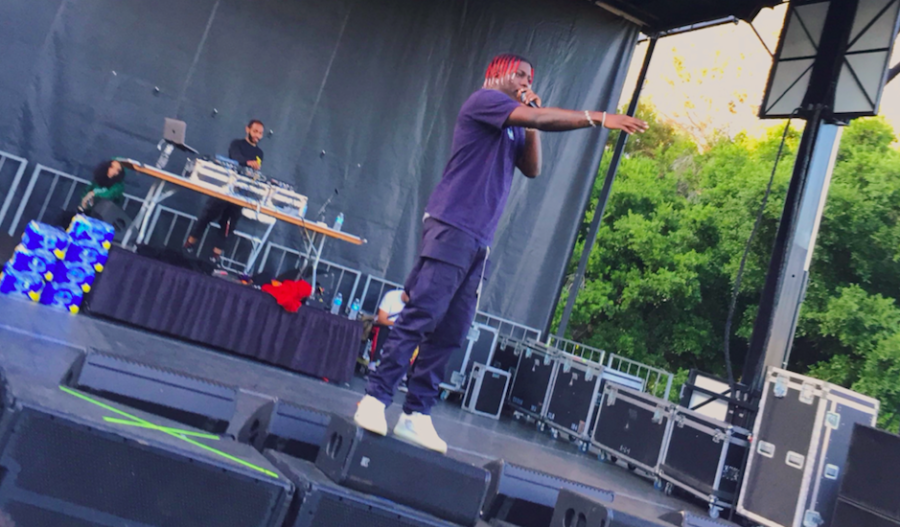 Lil+Yachty+gets+on+stage+to+perform+during+Blackfest.+