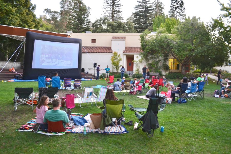 An estimated 100 locals gathered in Belmont, awaiting the start of Jumanji: Welcome to the Jungle on the night of Friday, Sept. 20.