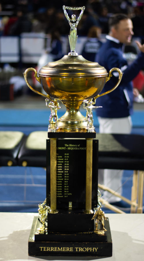 The Terremere Trophy, which is kept by the winner of the annual Scots vs. Ravens game.