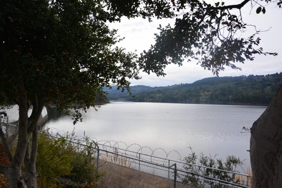 The San Andreas Fault goes through Crystal Springs Reservoir in Belmont, California.