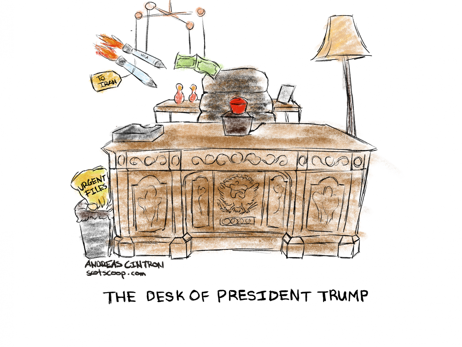 Cartoon: The Desk Of President Trump – Scot Scoop News