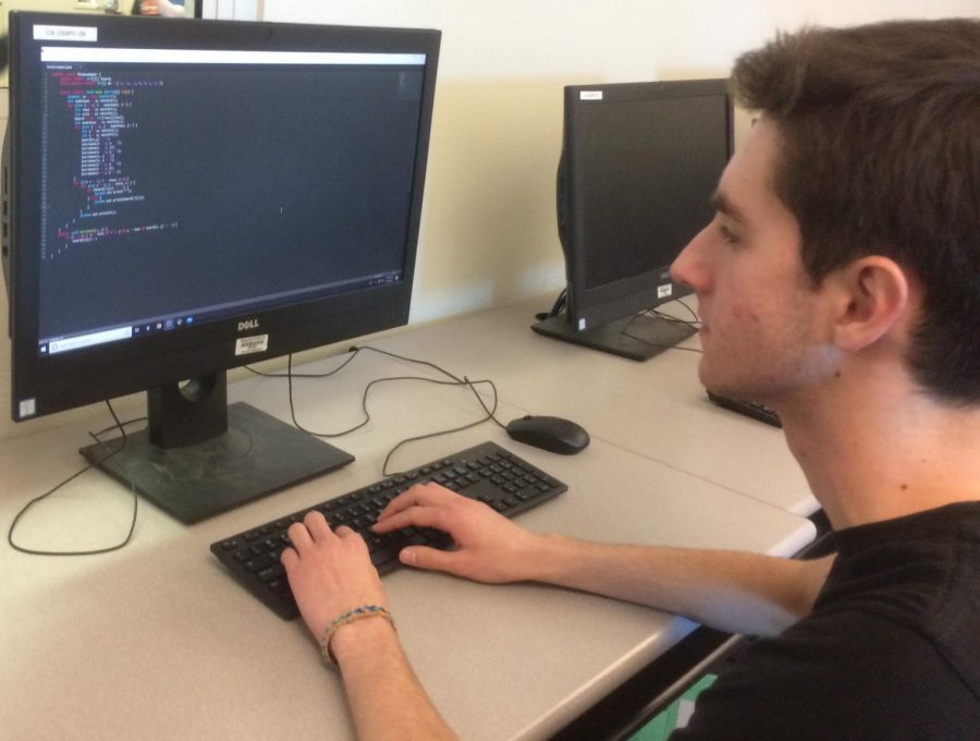 Gabriel Mitnick, a senior, writes a code to display a minesweeper board based on the board size and number of mines that he enters.
